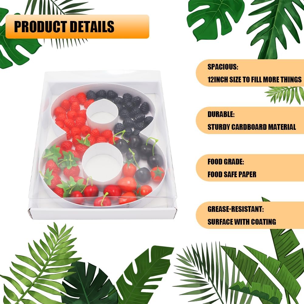 12" Fillable Cardboard Letter Charcuterie Gift Box With Cover Sweets Packaging (8)