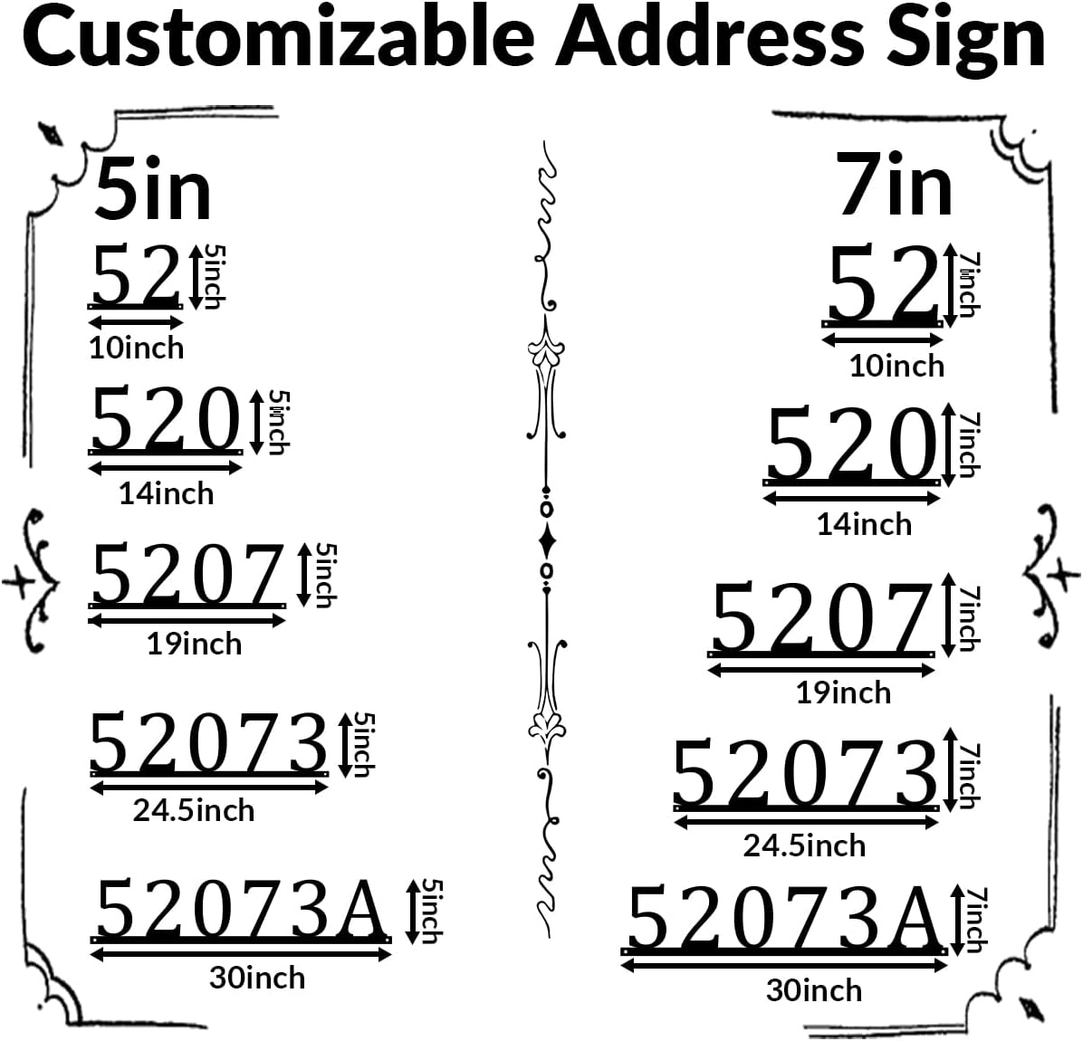 Personalized Metal House Number Sign | Custom Metal Address Sign for Outside | Personalized Meta | House Number Sign | Housewarming gift (Number)