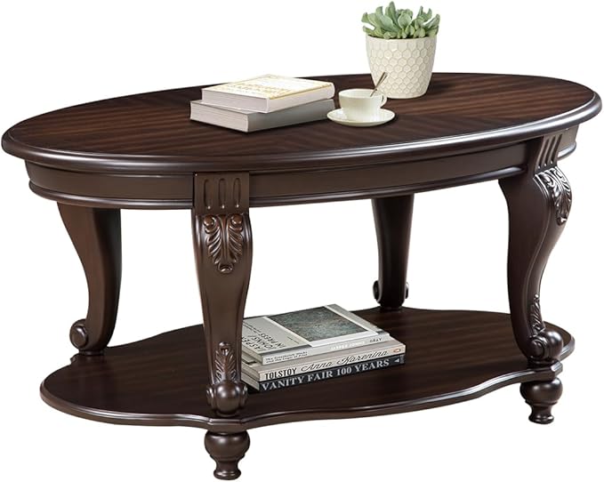 LKTART 42" Vintage Oval Coffee Table by LKTART