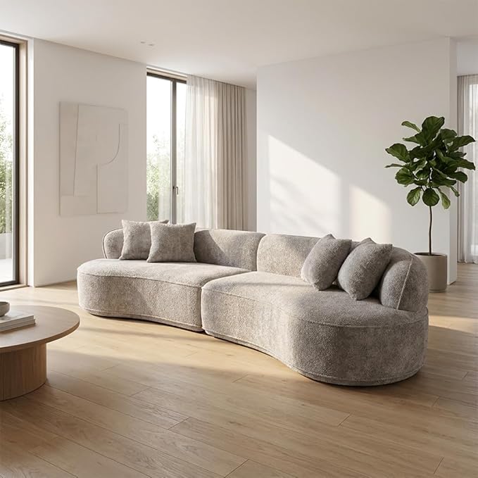 Compressed C-Shaped Sectional Sofa, 2-Box Easy Delivery, No Tools Assembly - Image 6