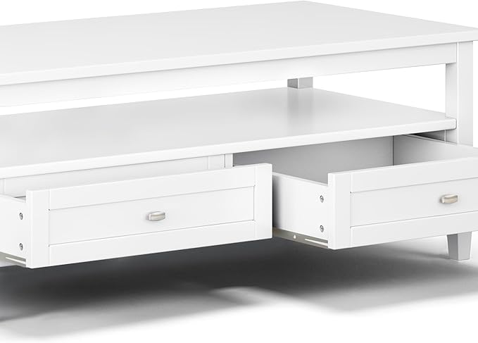 SIMPLIHOME Warm Shaker Solid Wood Transitional-Style 48-inch Wide Coffee Table - Image 10