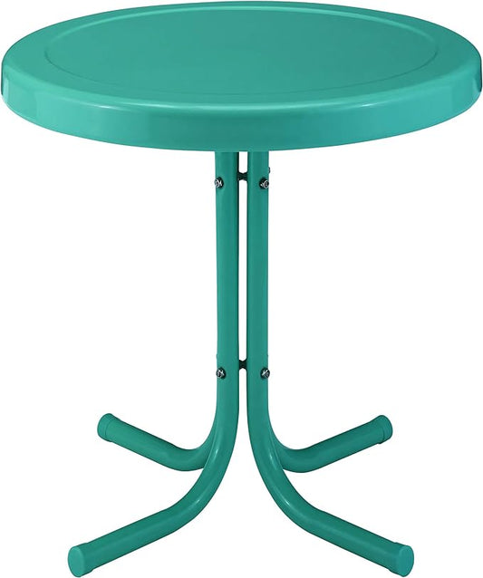 Crosley Furniture Griffith Weather Resistant Retro Metal Outdoor Side Table by CrosleyFurniture