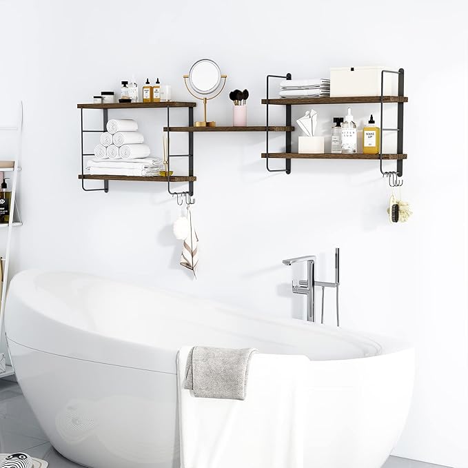 MXCSE Wall Shelves, Wall Mounted Bookshelves, DIY Floating Shelves - Image 6