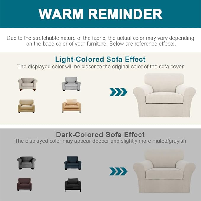 Turquoize 2 Piece Chair Covers Chair Slipcovers - Image 6