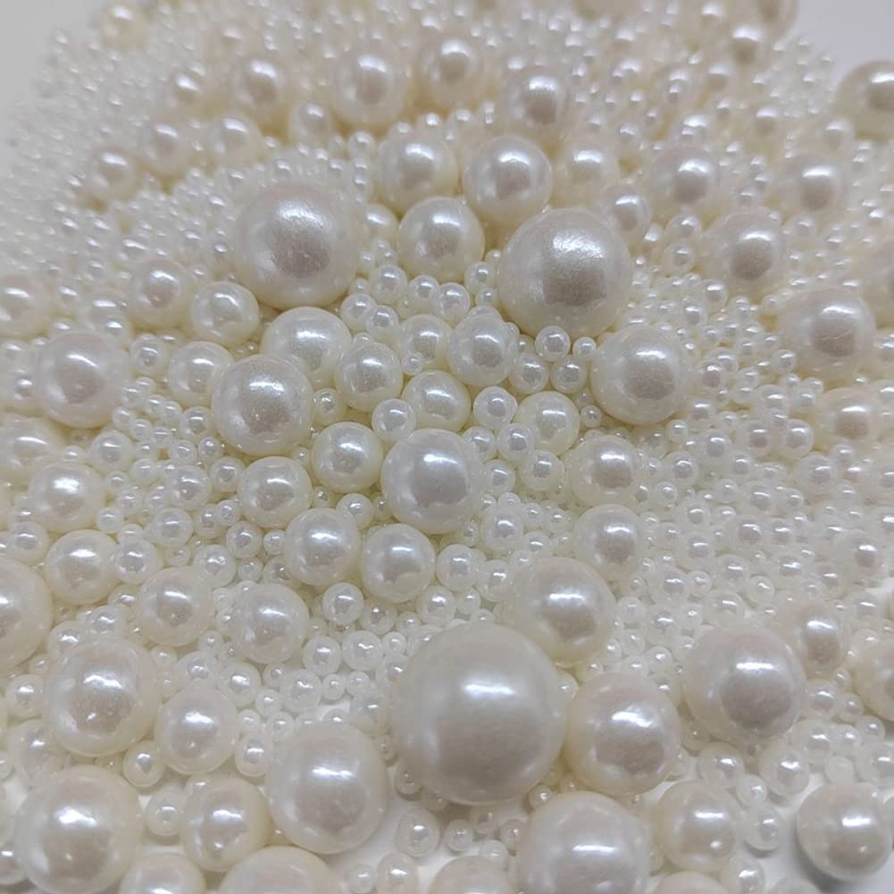 Edible Pearl Sugar Sprinkles White Candy Mixing Size Baking Edible Cake Decorations Cupcake Toppers Cookie Decorating Celebrations Wedding Valentines Easter Halloween Christmas Supplies 120g/ 4.23oz