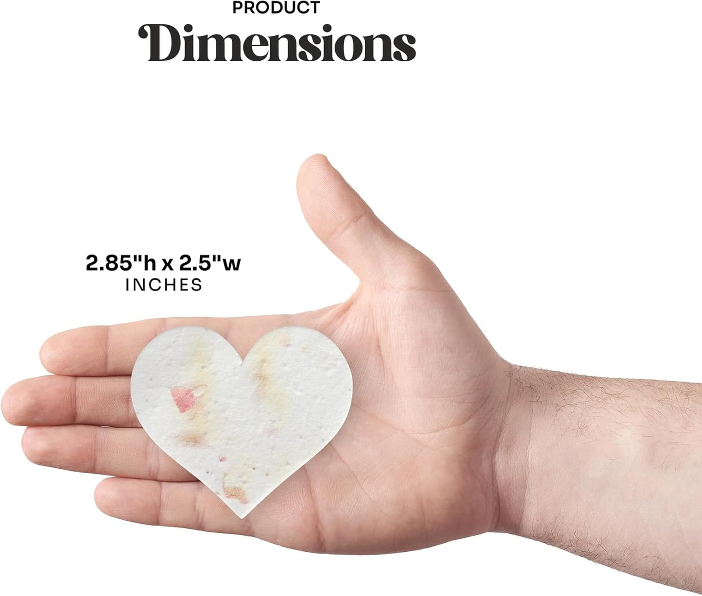 Set of 6 Seed Paper – 6 Pink Hearts & 6 White Pots with Bow for Baby Shower, Gender Reveal, Birthday, & Other Milestone Celebrations