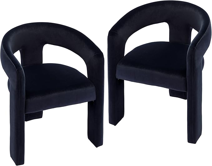 VESCASA Velvet Barrel Dining Chair by VESCASA