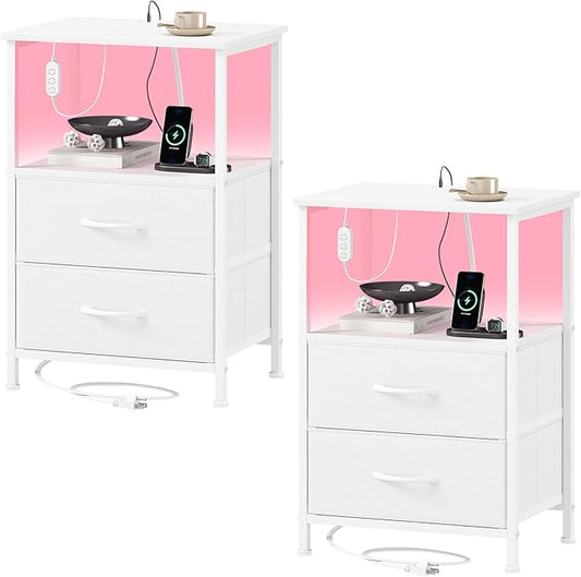 Somdot Nightstands Set of 2, End Tables by Somdot