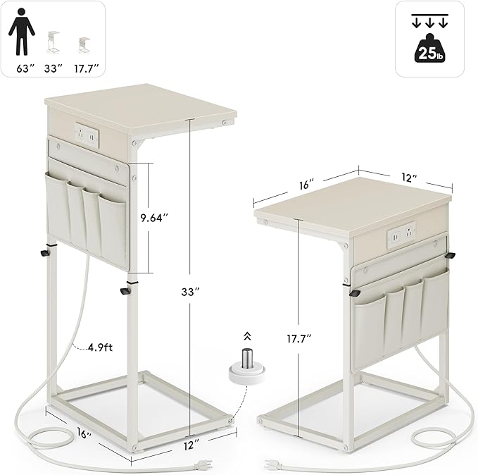 Vagusicc C-Shaped End Table - Image 3