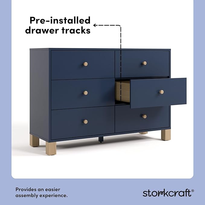 Storkcraft California 6 Drawer Double Dresser – GREENGUARD Gold Certified - Image 7