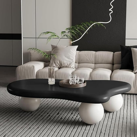 47" Irregular Coffee Table Cloud Coffee Table by LvingRoomFurniture