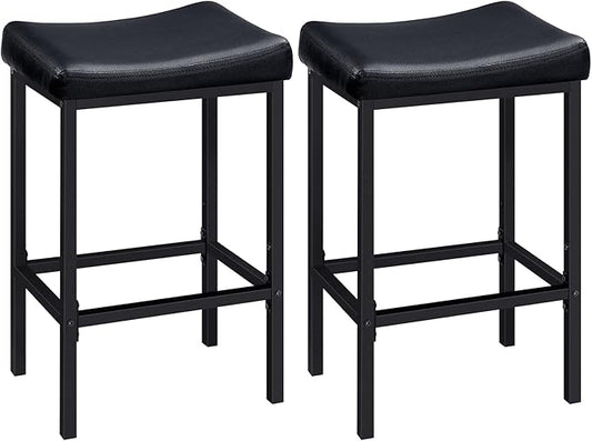 HOOBRO Bar Stools, Counter Height Stools, Saddle Barstools by HOOBRO