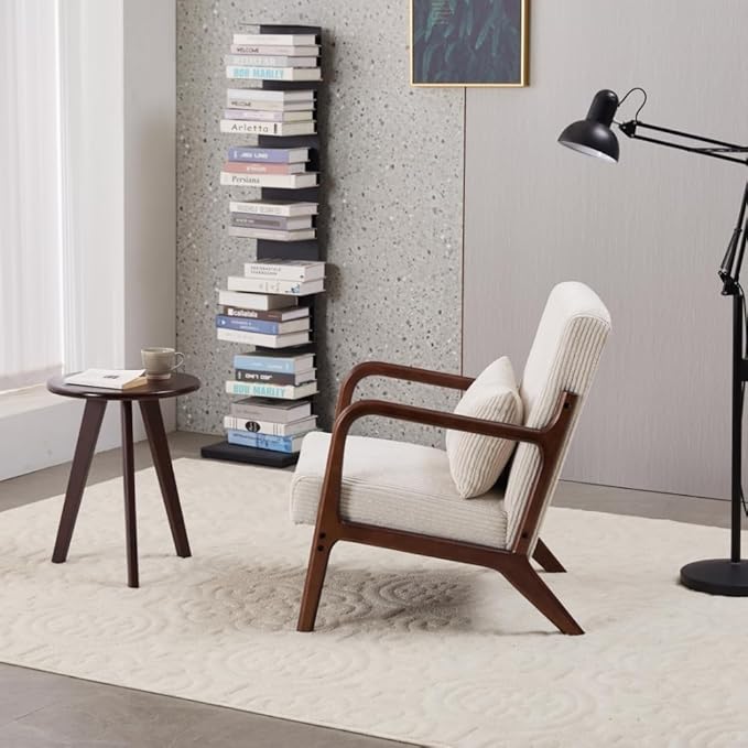 Mid-Century Modern Accent Chair&Coffee Table Set, Vintage Luxury Style - Image 2
