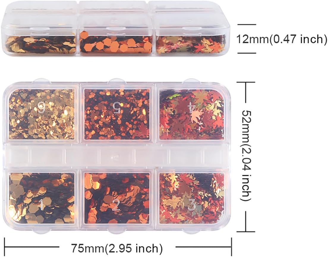 Maple Leaves Confetti,2000pcs Fall Leaves Party Table Decorations Scatter Foil Confetti for Autumn Harvest Thanksgiving Wedding Throwing Table Decoration Glitter Party Supplies (orange)