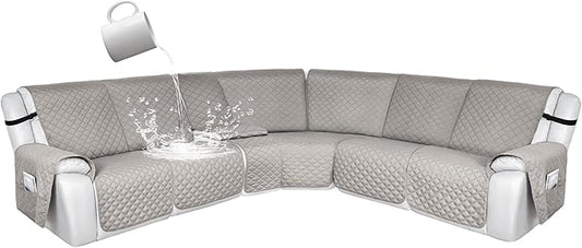 HDCAXKJ 100% Waterproof Reclining Sectional Couch Covers L Shape Recliner Sofa by HDCAXKJ