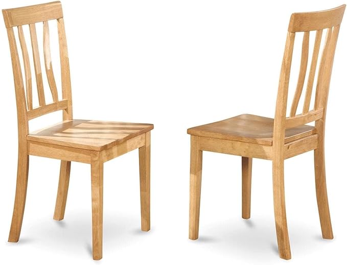 East West Furniture ANC-OAK-W Antique Dining Room Chairs - Image 6