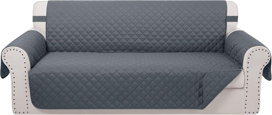 Reversible 4 Seater Sofa Cover 91 Inch Large Couch Cover Furniture Protector(Sofa XX-Large,Dark Blue/Dark Blue)