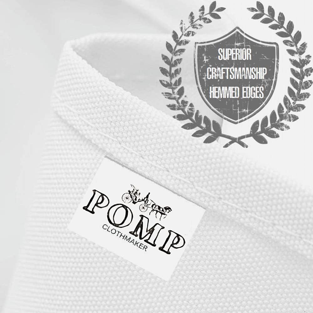 Pomp Black 52" x 52" Poplin Polyester Tablecloth (4 Pack) | Wrinkle + Stain Resistant Easy Care Premium Fabric | Fits Square or Round Table