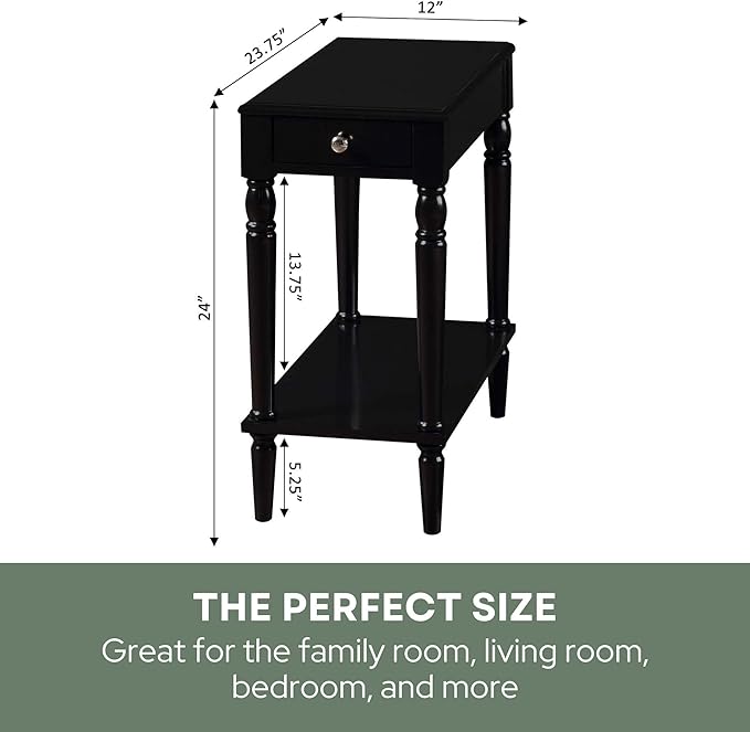 Convenience Concepts French Country No Tools Chairside Table - Image 2