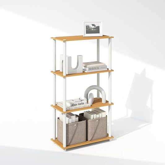 Furinno Turn-N-Tube Book Shelf, 4-Tier Bookshelf, Bookcase by Furinno-FitsYourSpaceFitsYourBudget