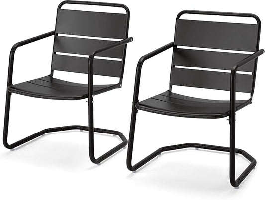 MELLCOM Patio Chairs Set of 2, Small Patio Furniture Set by MELLCOM
