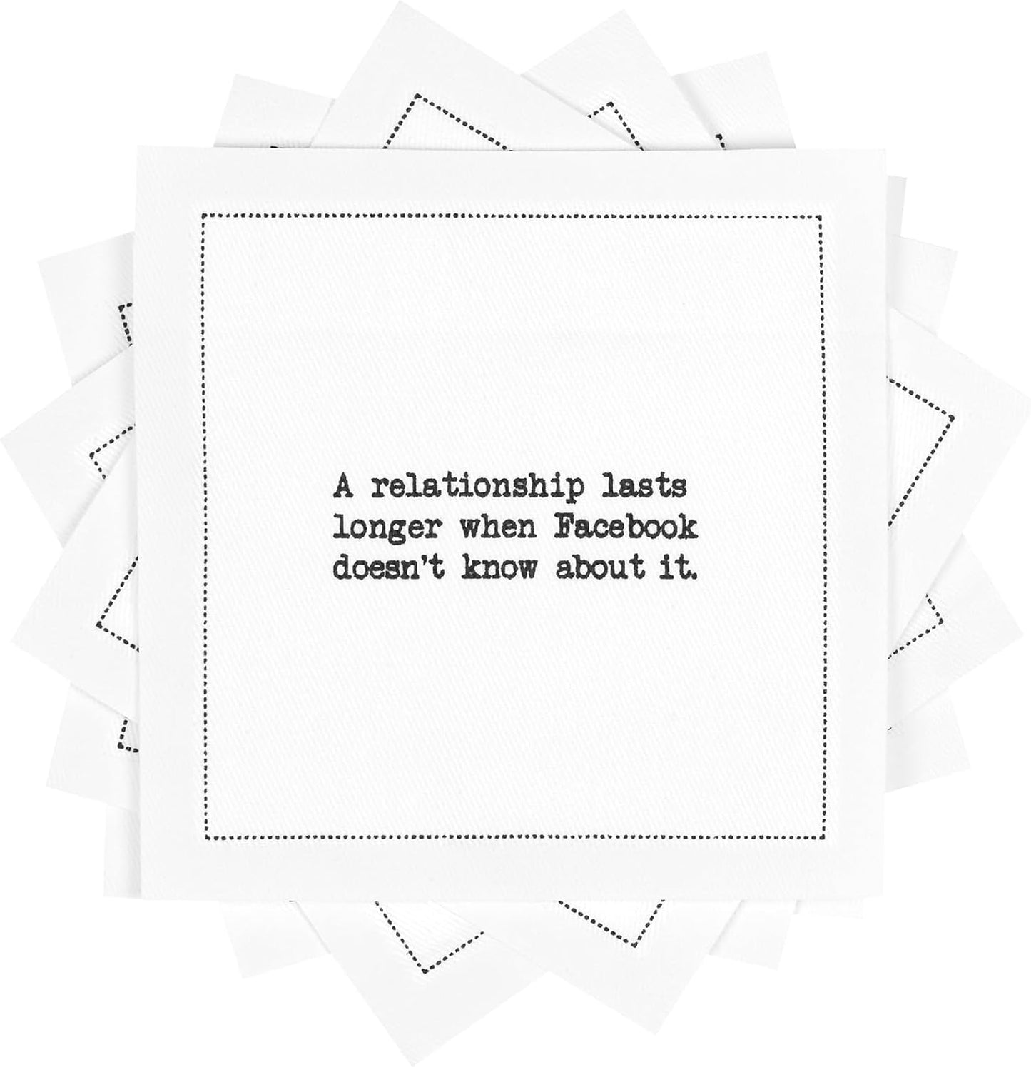 Five Star White Cotton Cocktail Napkins, Beverage & Bar Napkins - 4.5" x 4.5" (50 Pack)