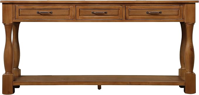 Knocbel Long Antique Entry Console Table - Image 3