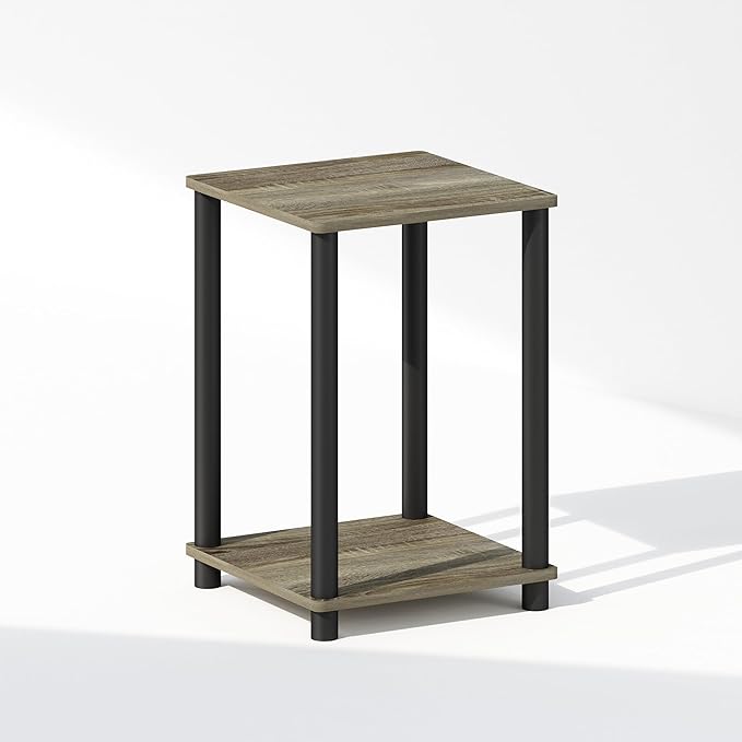 Furinno Turn-N-Tube Night Stand, 2-Tier Open Shelf Design Nightstand, Toolless - Image 3