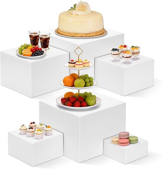 6 Pcs Buffet Risers, Display Stand Shelf by Unknown