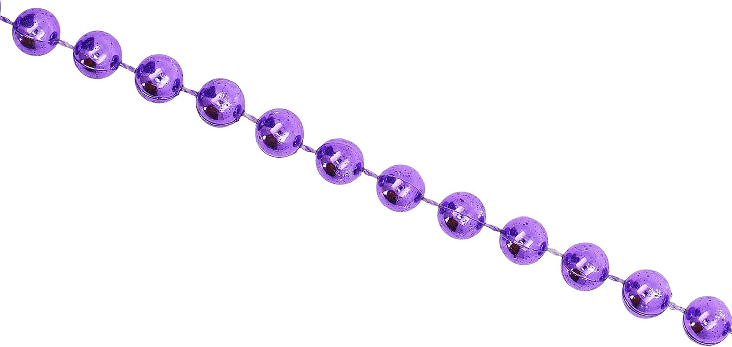Mandala Crafts 6mm Faux Purple Pearl Beads Roll - 27 Yards Strand of Fake Pearls Chain Garlands Spool String for Christmas Tree, Wedding, Party, Vases, DIY Decoration