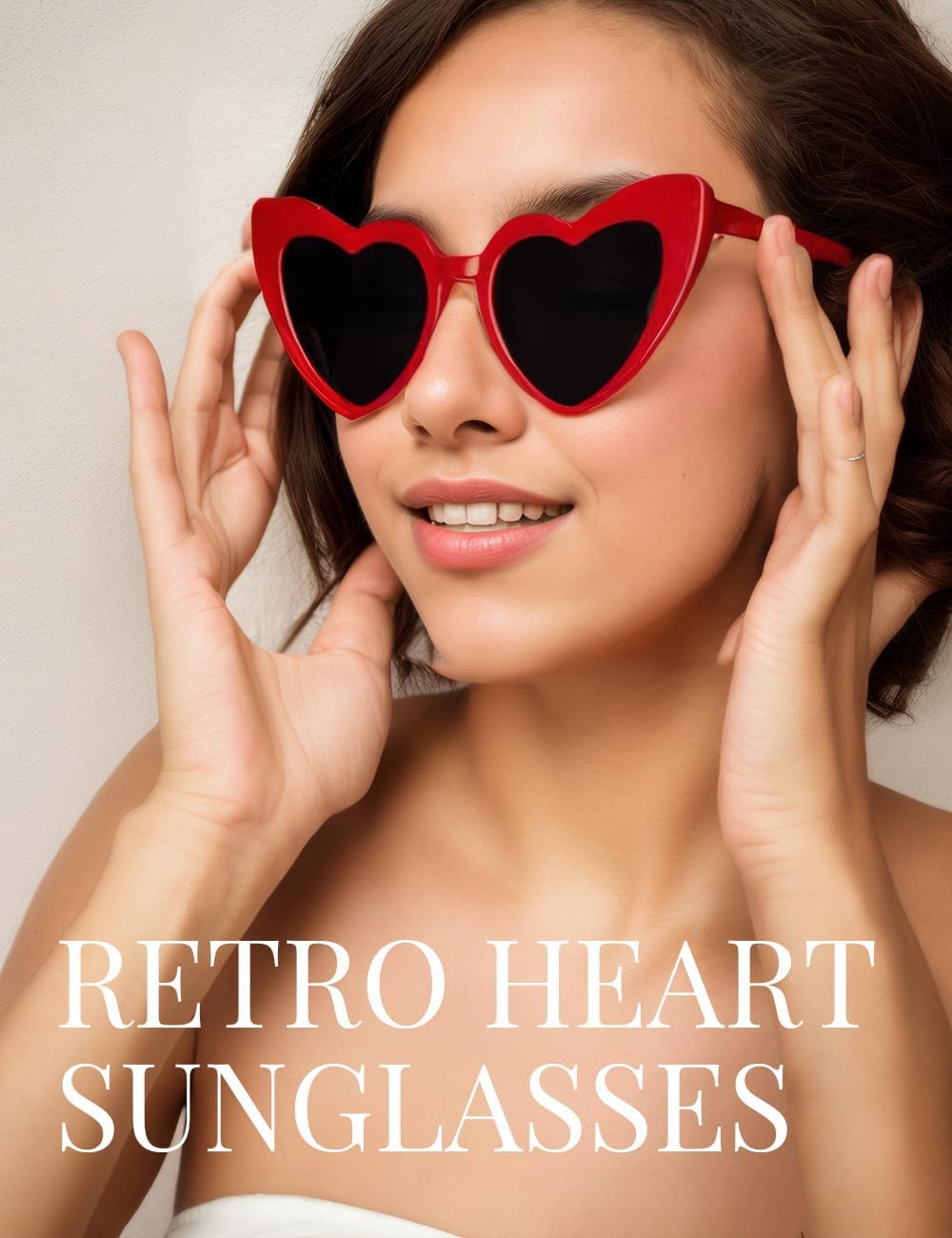 8 Pack Heart Sunglasses Vintage Cat Eye Heart Glasses Retro Bachelorette Bride Sunglasses Bulk for Women