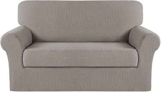 Turquoize Stretch Sofa Slipcover 2 Pieces Sofa Cover Couch Cover by Turquoize