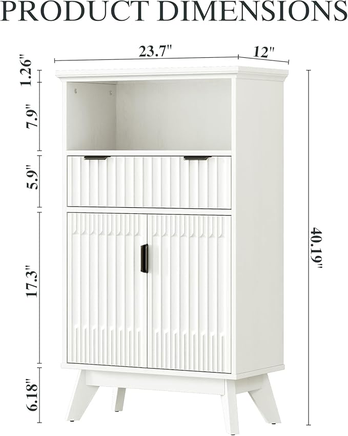Fatmok Buffet Cabinet with Storage Set of 3, Wood Buffet Sideboard Console Table - Image 3