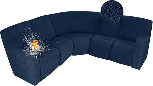 ALIECOM 100% Waterproof Recliner Sectional Couch Covers L Shape Stretch Corner by ALIECOM