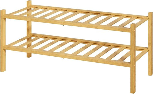 Kitsure Bamboo Wooden Shoe Rack by Kitsure
