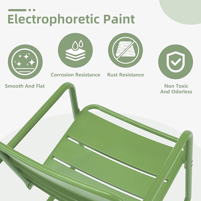 MELLCOM Patio Chairs Set of 2, Small Patio Furniture Set - Image 6