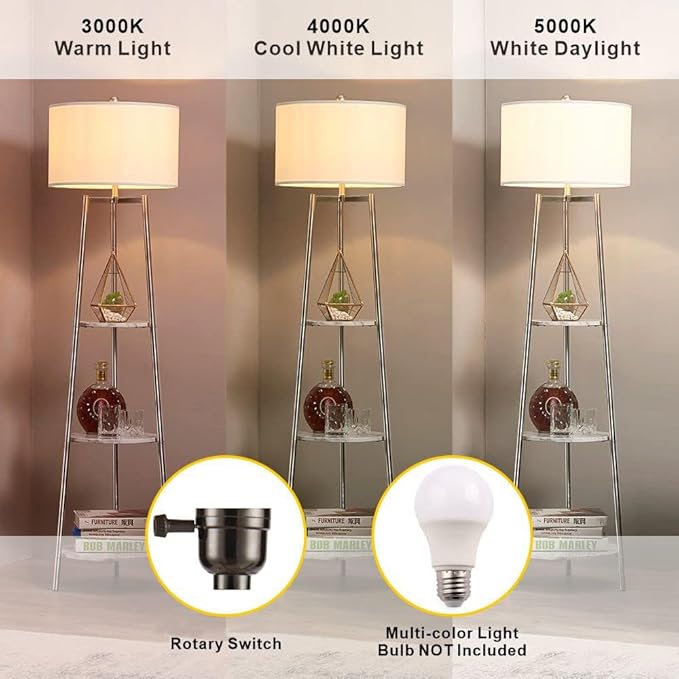 ROSEN GARDEN Floor Lamp, Standing Reading Light - Image 5