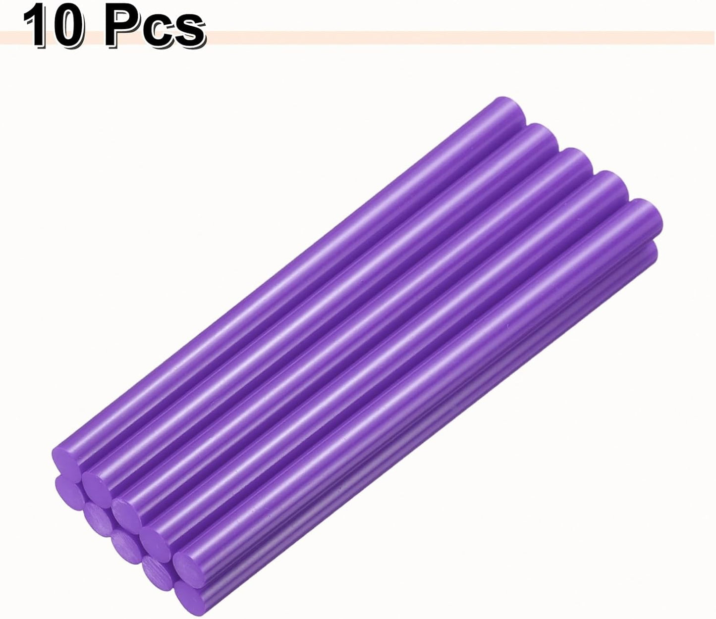 HARFINGTON 10pcs Hot Glue Sticks 0.43" Dia x 7.87" Long EVA Mini Hot Melt Adhesive Glue Stick for Hot Melt Gun Wood Plastic Glass Flowers Fabrics Foam, Purple
