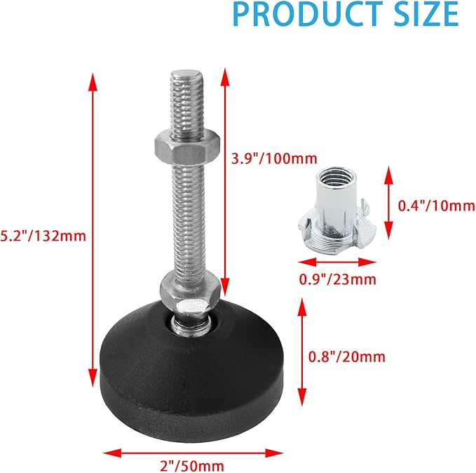 Luomorgo 4 Pcs M10 Leveling Feet - Image 2