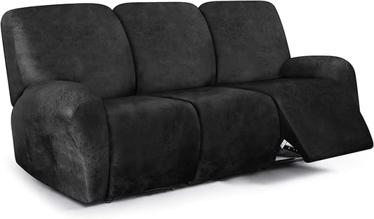 ANARACHON Leather Look Recliner Couch Cover, 8-Pieces Stretch Recliner Sofa by ANARACHON