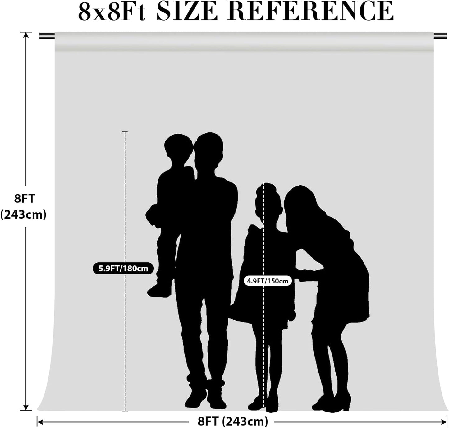 Eternal Beauty White Iridescent Sequin Backdrop, 8x8 Ft Glitter Background Curtains for Shimmer Photography Party Wedding Birthday Back Drop Decor