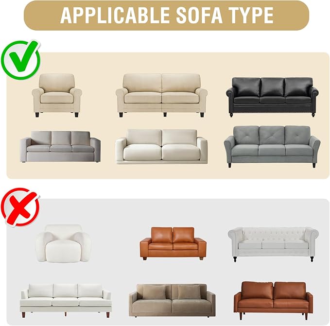 H.VERSAILTEX High Stretch Couch Cover 2 Cushion Sofa Printed Love Seat Couch - Image 9