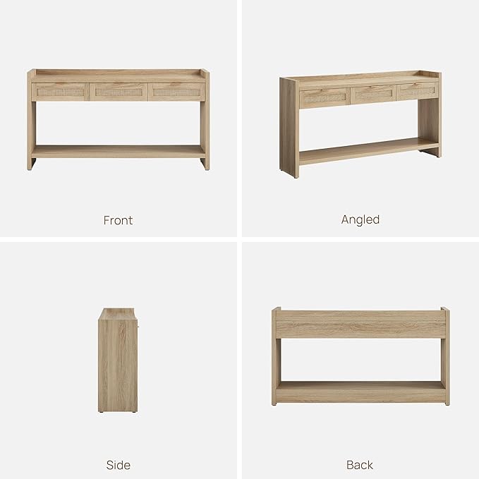 SICOTAS Rattan Console Table Set of 2 - Image 9