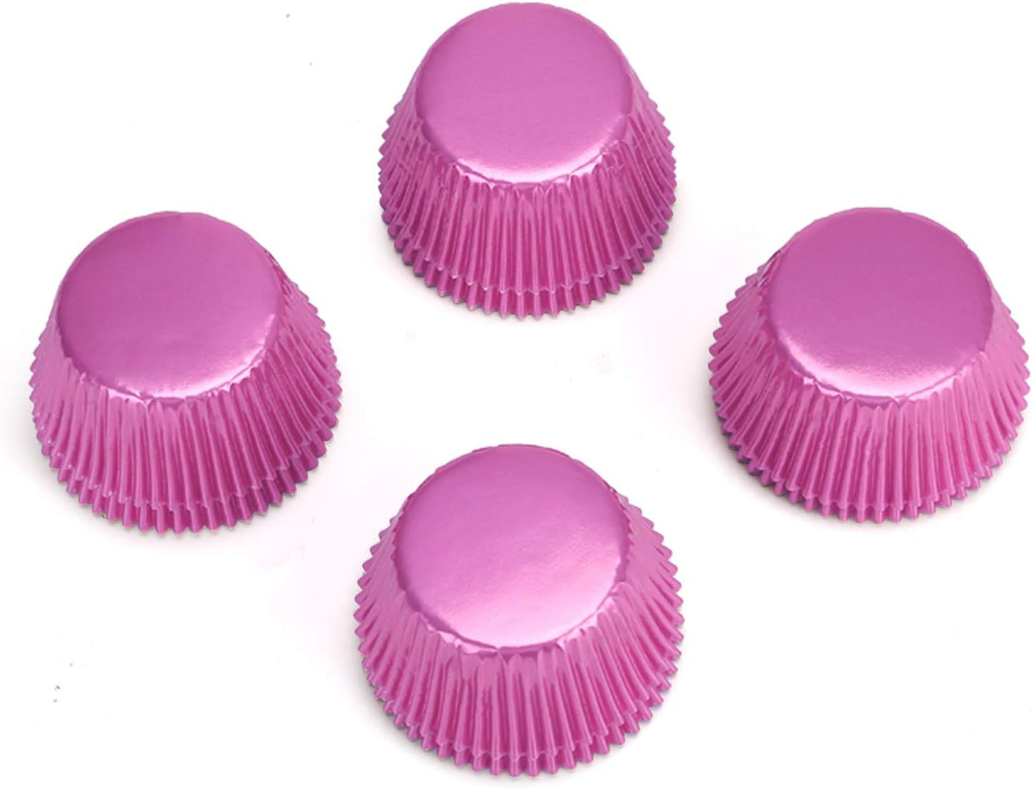 Gifbera Standard Pink Foil Cupcake Liners Wrappers Baking Cups 200 Count, Pink