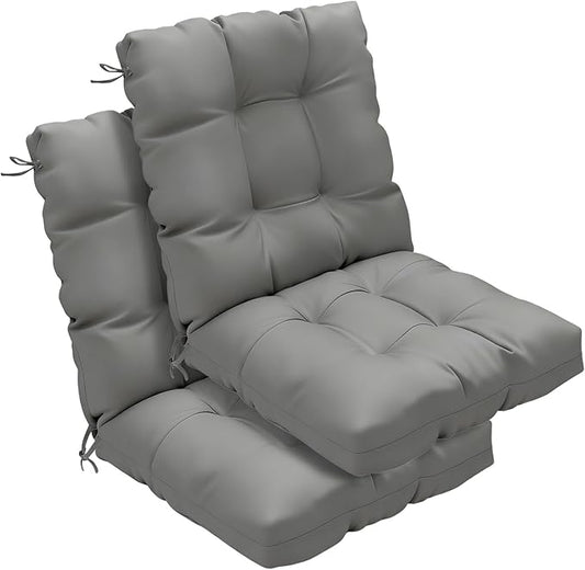 Outdoor Chair Cushions Set of 2, High Back Soft Seat Pad by zanwuhwyd