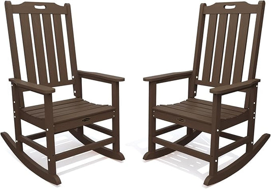 THOEOE Oversized Rocking Chair Set of 2, Outdoor Rocking Chair by THOEOE