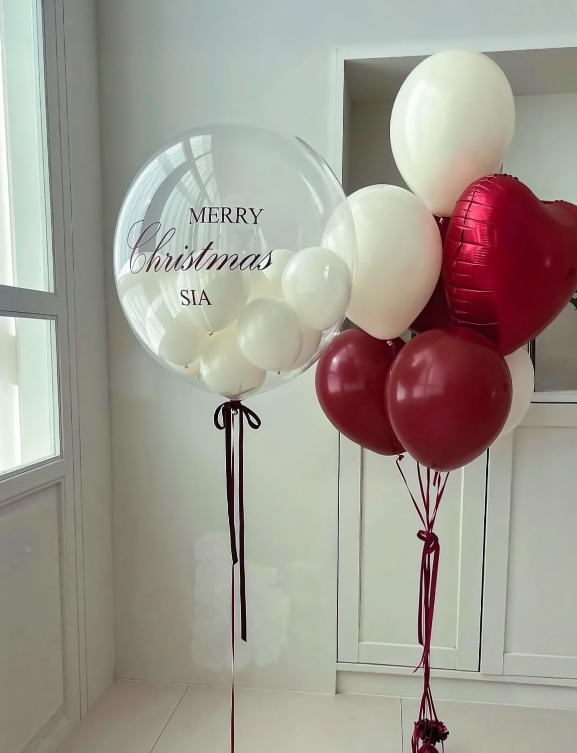 Burgundy and Gold Balloons - Maroon Balloons 12 Inch Glitter Metallic Gold Balloon White Sand Latex Balloon for Wedding Bridal Shower Birthday Anniversary Wine Party Decorations, 50 PCS