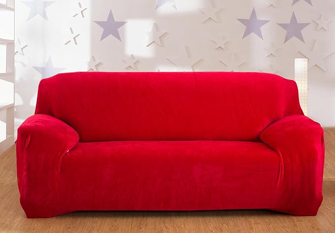 vctops 1-Piece Velvet Plush Stretch Loveseat Sofa Slipcover by vctops