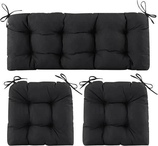 Wicker Chair Cushions of 3 Pieces, Waterproof Cushions by Aegisun