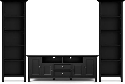 SIMPLIHOME Amherst TV Stand and Bookcase Bundle by SimpliHome